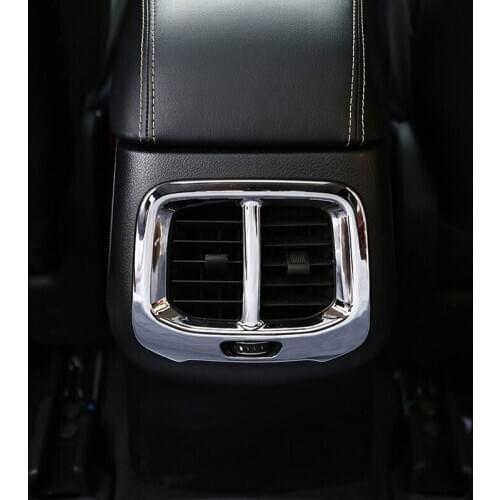 ABS Chrome FOR Jeep Cherokee KL 2014 2015 2016 2017 2018 Car Rear Air Condition outlet Vent frame Panel Cover Trim