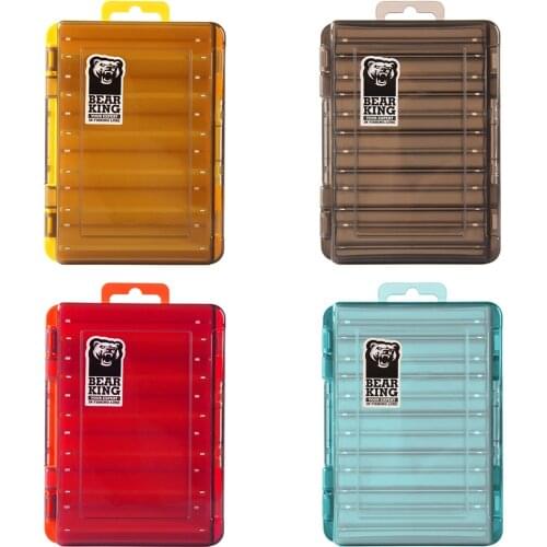 Double-Sided Durable Fishing Lures Fishing Tackle Box Transparent Waterproof Bait Hook Storage Boxes Case Organizer Fishing Tool