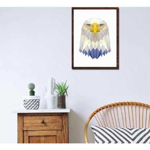 HAOCHU Cartoon Geometry Eagle Living Room Home Decor Painting Print Poster Simple Nordic Wall Picture Canvas Painting