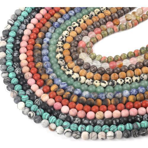 4 6 8 10mm Frosted Matte Craft Onyx Amazon Quartz Loose Beads Gorgeous Stone Beads for DIY Handmade Bracelet Jewelry Findings