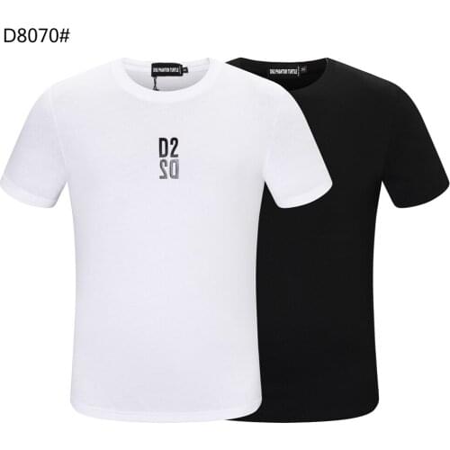 DSQ PHANTOM TURTLE Mens Short Sleeve Logo Series Graphic T-Shirt Men Fashion Print Cotton Tees Breathable Quality Tops D8070