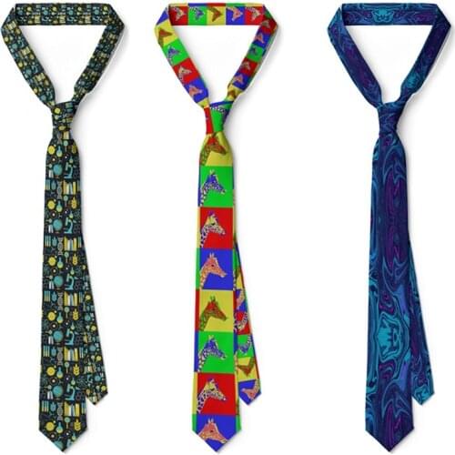 Mens Ties Colorful Animal Print 8cm Slim Neckties Shirt Accessories Daily Wear Cravat Wedding Party Gift Neck Ties For Men