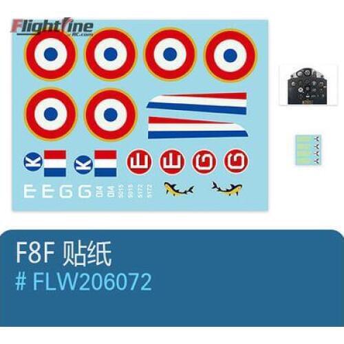 Decal set for Freewing Flight Line F8F bearcat rc plane model propeller plane warbird