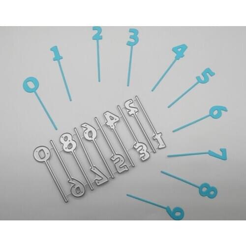 Creative number 0-9 New Metal Cutting Dies New Stencils for DIY Scrapbooking Paper Cards Craft Making Craft