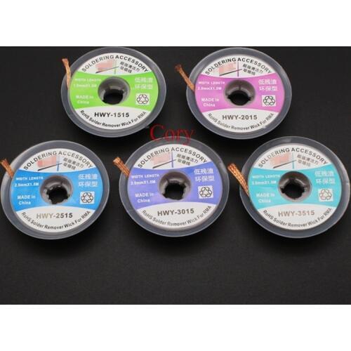 Tin absorption line Length 1.5M Width 1.5mm 2.0mm 2.5mm 3mm 3.5mm Desoldering Braid Solder Remover Wick Wire Repair Tool CZYC