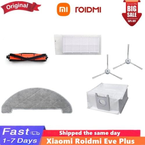Original millet Roidmi Eve Plus vacuum sweeping machine parts HEPA filter main brush swab side brush dust bag 100% original Part