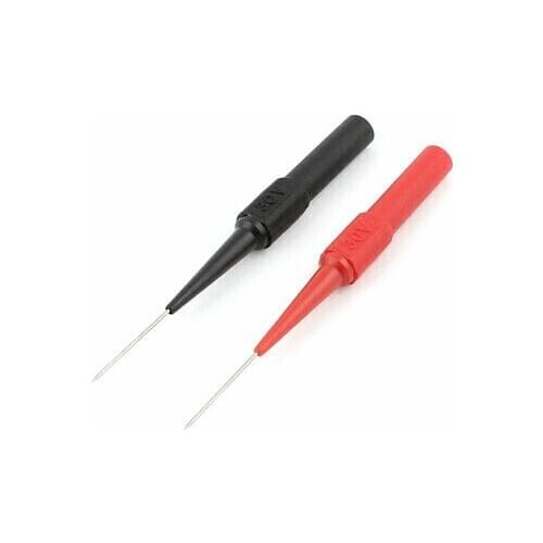 Pair Multimeters Probe Testing Test Lead Cable Black Red 80mm Long