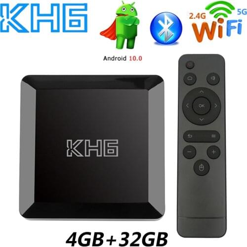 2021 Mecool KH6 Android 10 TV Box 4GB RAM 32GB ROM Allwinner H616 2.4G 5G WiFi 4K HD Bluetooth Smart Set Top Box Vs H96 MAX