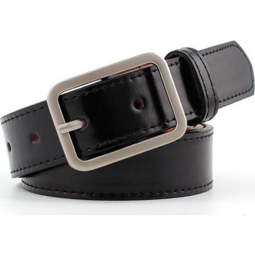 110*2.9Cm Designer Belt Women High Quality Silver Buckle Leather Belt For Woman Jeans Strap 2019 Casual Wild Women Belt Ceinture