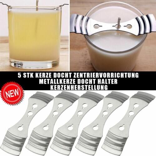 Handmade 5pcs/Set Metal Candle Wicks Centering Device Holder Candle Making Supplies DIY Accessories