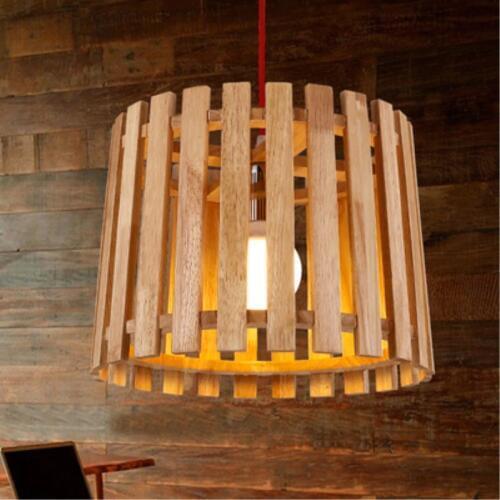 Nordic Art Dining Room Wood Chandelier Bedroom Simple Solid Wood Light Wooden Cafe Livingroom Clothing Store Bar Lamp