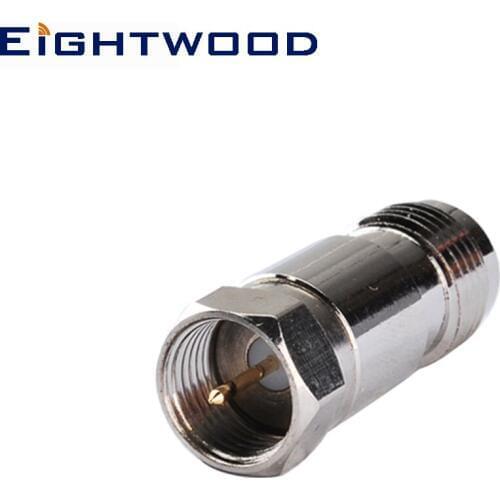 Eightwood 5PCS TNC to F RF Coaxial Adapter TNC Plug Male to F Jack Female RF Coaxial Connector Straight Between Series 50 Ohm