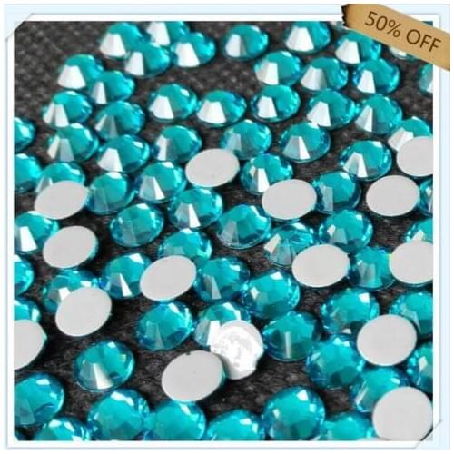 Super shiny hot sale 50% off ss20 5mm peocock blue color with 1440 pcs each pack ; for nail art free shipping