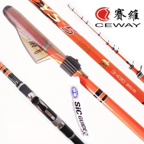 Carbon Rock Poles Bolognese ISO Fishing Rods CEWAY YS 5 GOLD Fishing Tackle Telescopic ISO Fishing Pole ISO Rod FREE SHIPPING