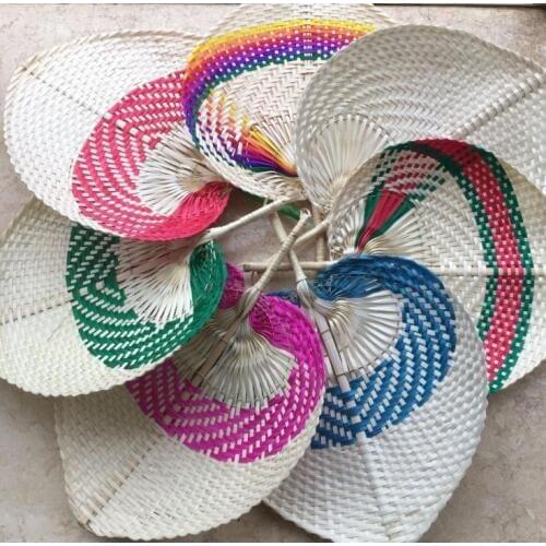 Bamboo weaving banana fan Hand-woven fan dance straw hand fan baby navel Pucao fan 100 pieces / batch DHL free shipping SN2496