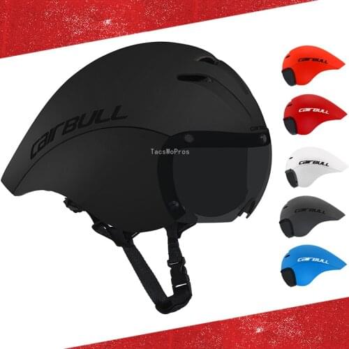 Lightweight Cycling Helmet with TT Lens Outdoor Mountain Road Bike Riding Safety Helmet Adjustable Men Women Bicycle Helmet