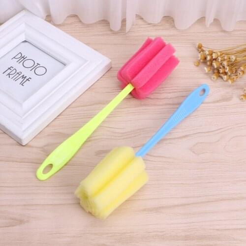 Wineglass Sponge Cup Brush Feeding Bottle Cleaner Kitchen Cleaning Tool P15D
