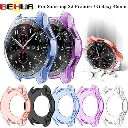 Protective Case Cover for Samsung Gear S3 Frontier Smart Watch Accessories Protective Cases shell for Samsung Galaxy 46mm Strap