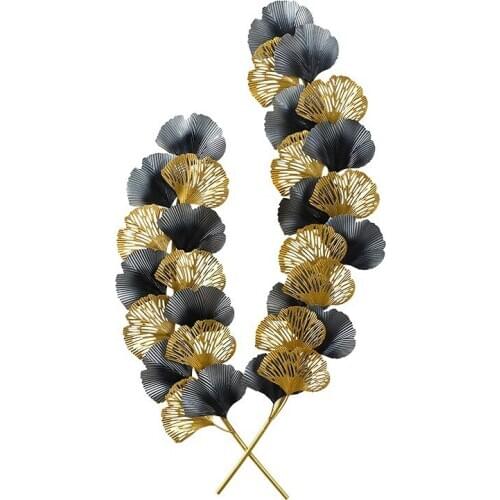 Iron Ginkgo Leaf Home Decor Aesthetic Wall Mural Pendant Wall Hangings Decoration Room Decor Aesthetic Dream Catcher Room