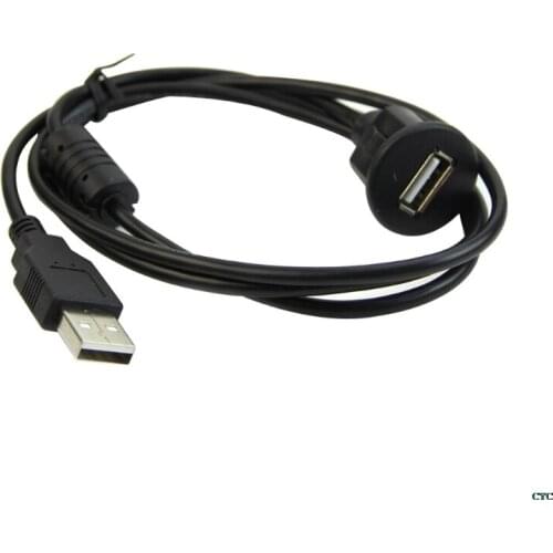 1M Car Dash Board Mount A Male To A Female USB 2.0 Socket Extension Panel Cable