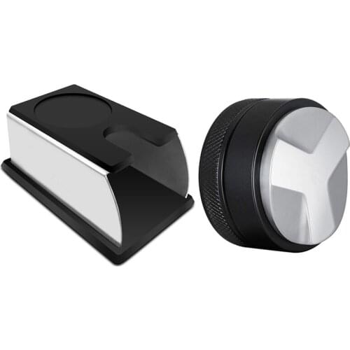 1 Pcs Realand Sturdy Espresso Coffee Tamper Stand Barista Tool Tamping Holder & 1 Pcs 53Mm Espresso Coffee Distributor