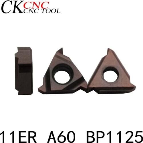 10pcs 11ER A60 BP1125 11IR A60 BP1125 Carbide threaded mat Ordinary pitch lathe thread carbide turning Cutting inserts