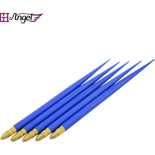 Angels 10pcs brass tip Hooking Ventilating Needle Holder Make/Repair/Weaving Front/Full Lace Hair Wigs/Hairpiece/Toupee