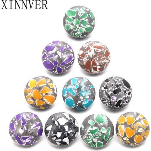 10pcs/lot Hot Sale Mixed Colors 18mm Snap Button Bracelet & Bangles Charm Stone Resin Snap Bracelet For Women Snap Jewelry
