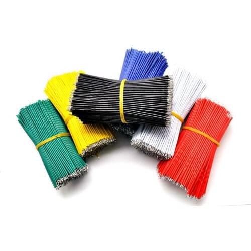 100PCS/LOT Tin-Plated Breadboard PCB Solder Cable 24AWG 8cm Fly Jumper Wire Cable Tin Conductor Wires 1007-24AWG Connector Wire