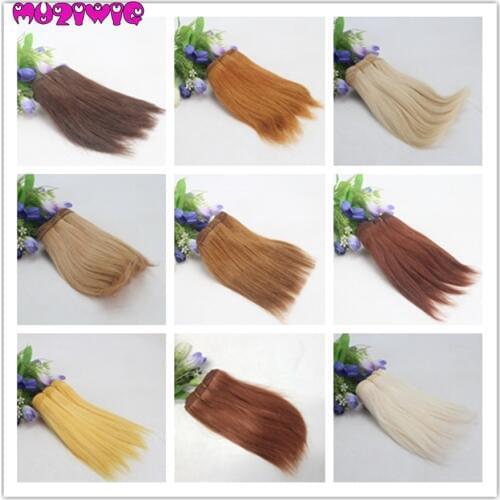 15*500cm 15 colors Natural Fashion Straight Wool Doll Hair For Blyth & Reborn Baby Dolls Angora Goat Wig Accessories muzi wig