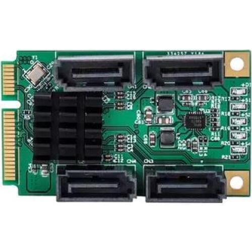 4 Port SATA III 6G Mini PCI Express Marvel 88SE9215 controller Card SATA3.0 mini pci express ssd adapter card