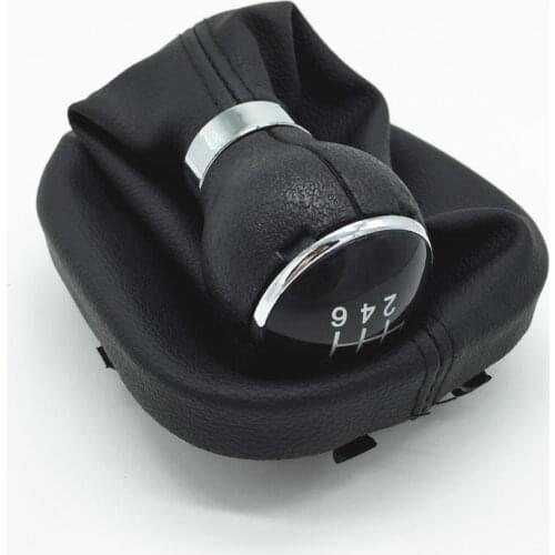 5 / 6 Speed For Volkswagen VW Caddy 2 II MK2 Touran Gear Shift Knob Lever Gaitor Boot Cover Black 2004 2005 2006 2007 2008 2009