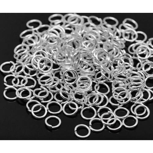 Open Jump Rings Charms Jewelry DIY Making Findings Component Silver Plated 5mm 500Pcs