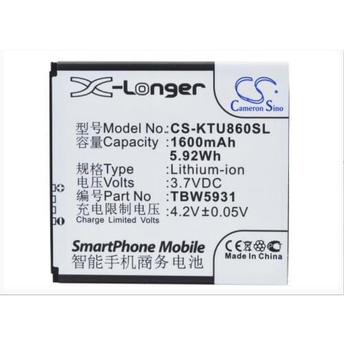 Cameron Sino 1600mAh battery for HIGHSCREEN Omega Q TBW5931 for K-TOUCH E616 U86 TBW5931 Mobile, SmartPhone Battery