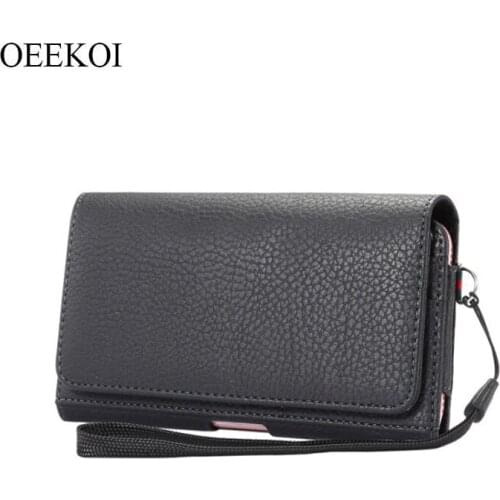 OEEKOI Lichee Pattern Card Slots Holder Pouch Case for LG K11 Alpha/K11 Plus/Phoenix Plus/V35 ThinQ/Premier Pro/K30/K11