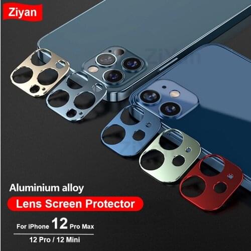 Titanium Alloy Camera Metal Ring Case For iPhone 12 Pro Max Back Camera Screen Protector For iPhone 11 12 Pro Max Mini Lens Film