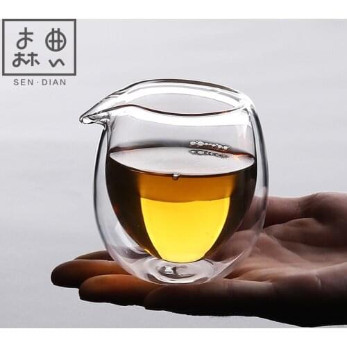 SENDIAN Double-layer Heat Insulation And Anti-scalding Glass Handmade Thickened Glass 2021 New Office Home Kitchen Accessories