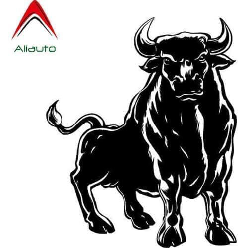 Aliauto Cool Car Sticker Spanish Bull Mighty Auto Styling Waterproof Vinyl Decal for Pajero Vw Passat B6 Volvo Xc90,19cm*15cm