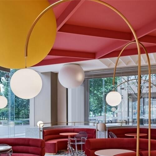 Dessert shop clothing store fishing gold super large floor lamp to map custom personalized floor lamp