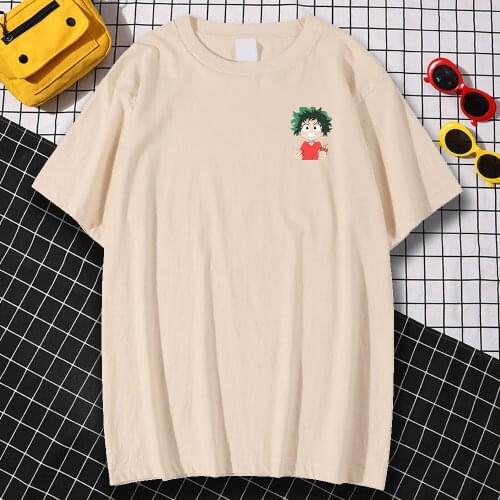 My Hero Academia Midoriya Izuku Print Male T-Shirts Funny Simplicity Tops Retro Comfortable Clothes Casual Home T Shirt Mens