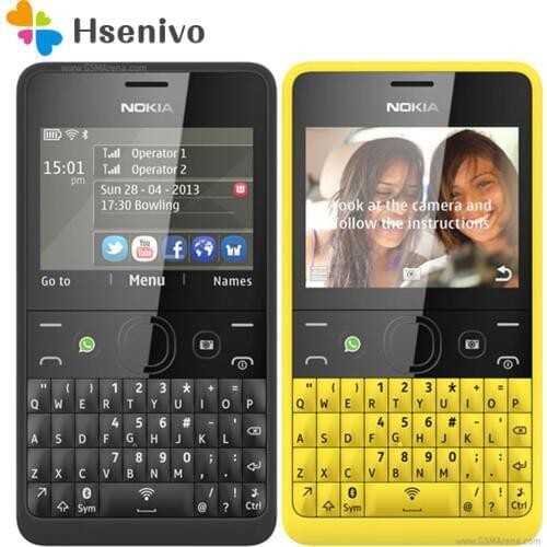 Nokia Asha 210(2013) Dual Sim Cards /One Sim Card Refurbished-Original Unlocked GSM 2.4` 2MP QWERTY Keyboard