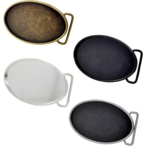 Wholesale Belt Buckle Blanks / Unisex Craft Rectangle Custom Blank Belt Buckle Oval