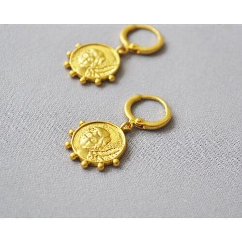 MPE033 Best Selling Jewelry Earrings Metal With Full Gold Eletroplated Classic Style Drop Earrings For Women Gift