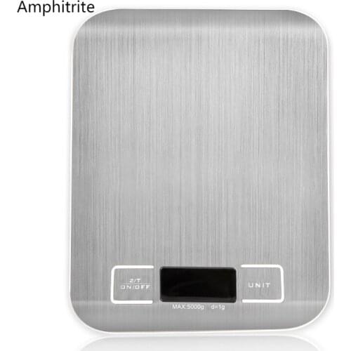 Silver Digital Scales 5kg 10kg 1g Weights Scale Of Stainless Steel Electronic Balance Measurements Tools Lead-indicating Kitchen