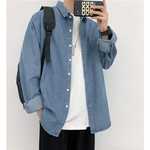 SexeMara Mens Denim Shirts