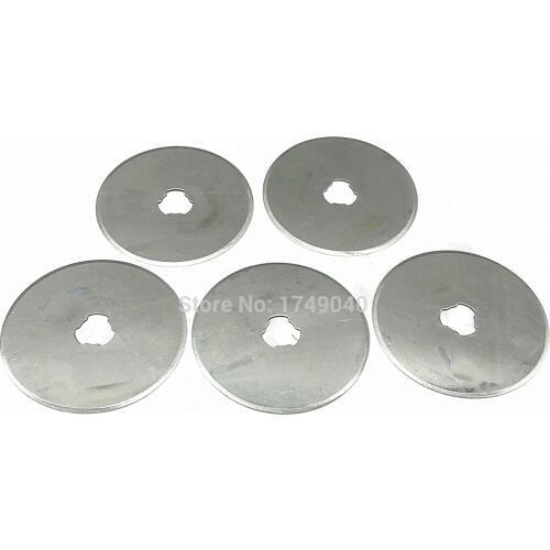 5pc 45mm Rotary Cutter Refill Blade Sewing Quilting Photos Fabric Leather Cutting Craft Tool 45mm*8mm*0.3mm Replacement Blades