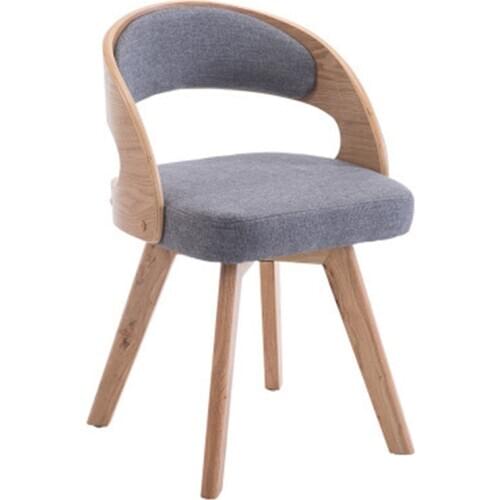 Modern Minimalist Solid Wood Dining Table And Chairs Nordic Bedroom Creative Lounge Chair Balcony Fabric Rotating Chair Chair
