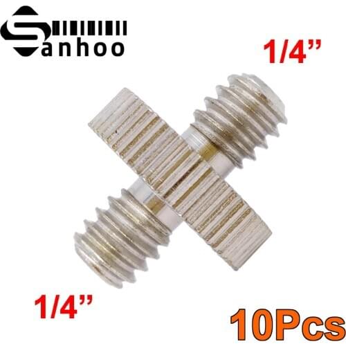 10pcs 1/4 to 1/4 Male Convert Screw Adapter Camera accessory for Quick Release Plate Tripod Monopod Ballhead DSLR Stainless