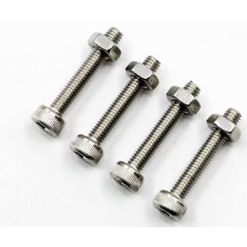 20pcs M3 x 18mm A2-70 304 DIN912 Stainless Steel Allen Hex Head Socket Cap Screw Bolt With Nuts