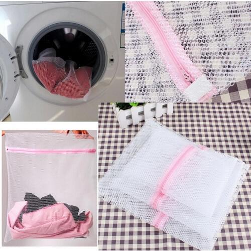 5pcs/set M / S Size Zipped Laundry Washing Mesh Bag Net Socks Underwear Wash